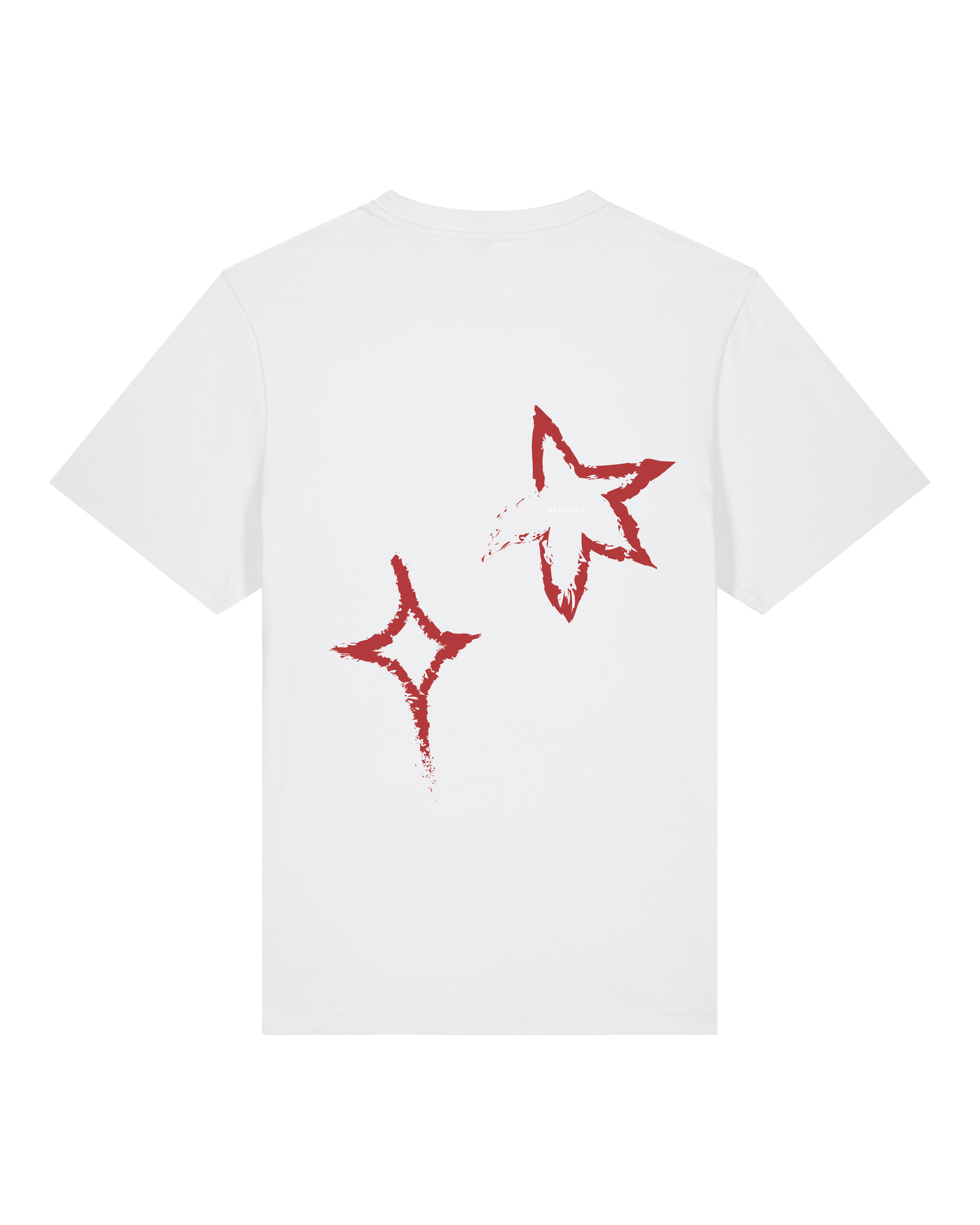 White Tee | with Stars Design