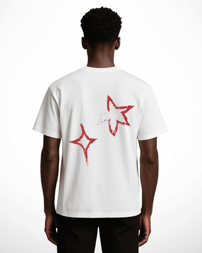 White Tee | with Stars Design
