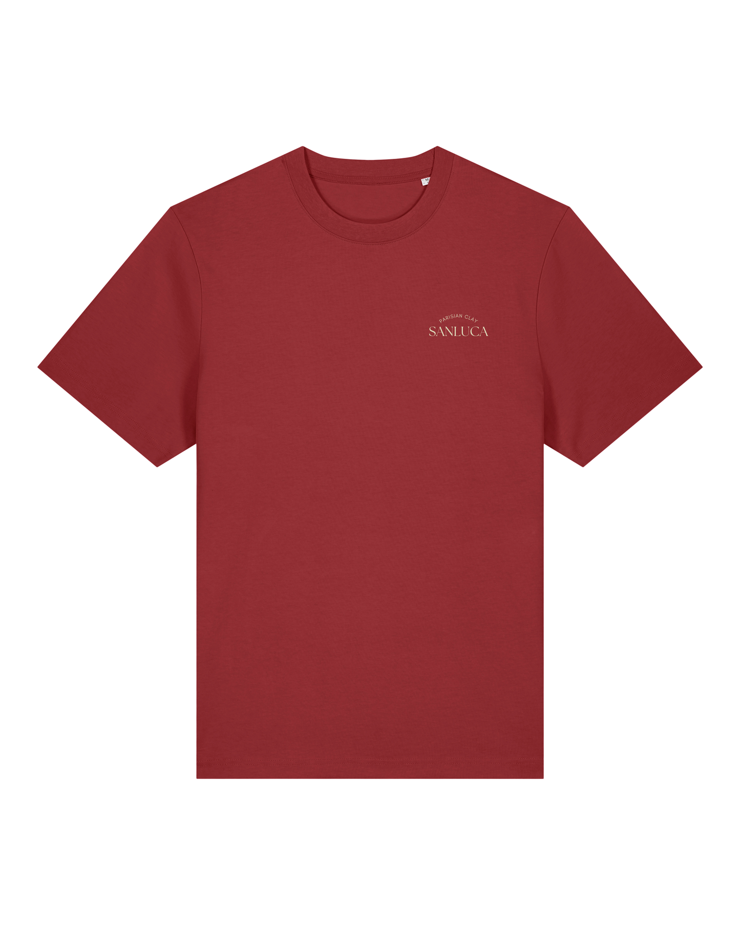 SANLUC Turned Tee | Red Earth Shirt with Bold Back Print