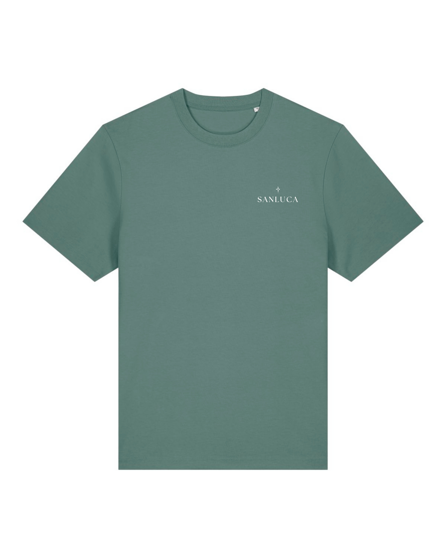 Celestial Tee | Green Cotton Tee with Star Design