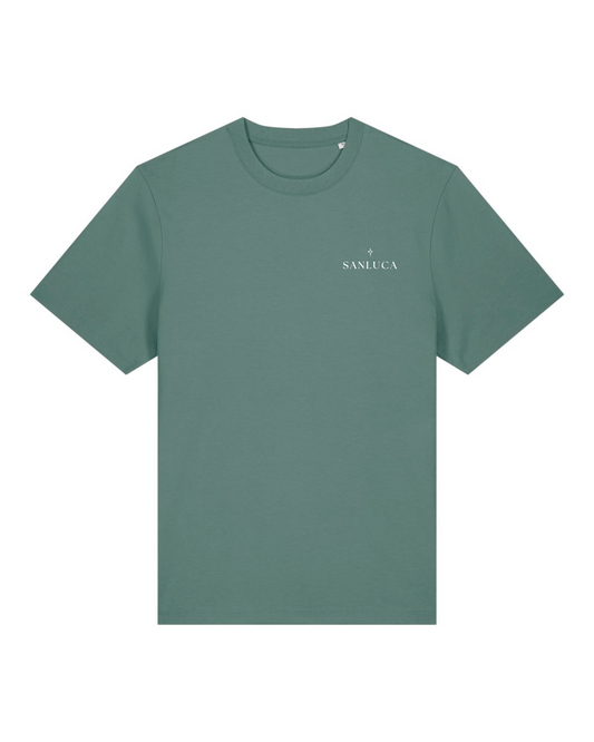 Celestial Tee | Green Cotton Tee with Star Design